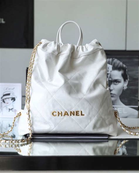 chanel 22 backpack white|chanel 22 bag price.